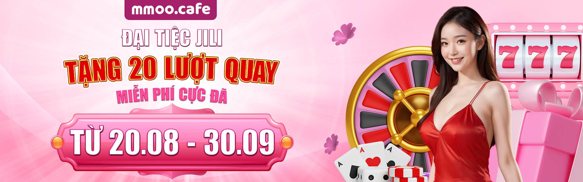 banner mmoo khuyến mãi tặng 20 lượt quay